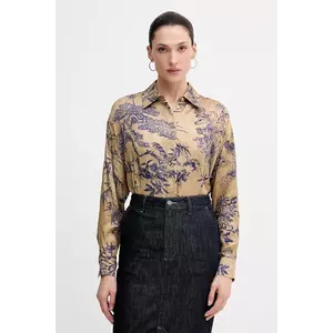 Sisley cămașă culoarea bej, cu guler clasic, relaxed, 5IBNLQ07F imagine