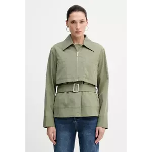 Sisley geacă culoarea verde, de tranziție, oversize, 2T7GLN05Y imagine