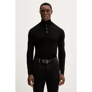 Sisley pulover din amestec de lână culoarea negru, light, 11BAS200W imagine