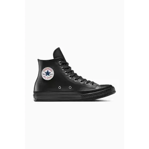 Converse teniși de piele Chuck 70 culoarea negru, A15169C imagine