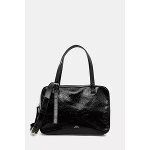 A.P.C. geantă de piele sac virginie box culoarea negru, PXCCK.F67017 imagine