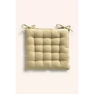 Calma House pernă de scaun din bumbac 40 x 40 x 4 cm culoarea galben imagine