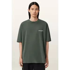 AllSaints tricou din bumbac culoarea verde, cu imprimeu, M045PD imagine