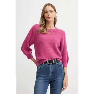 United Colors of Benetton pulover din amestec de mohair culoarea roz, 1VAAD10F4 imagine