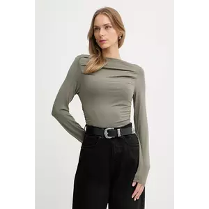 United Colors of Benetton longsleeve culoarea verde, 37UKD10BA imagine