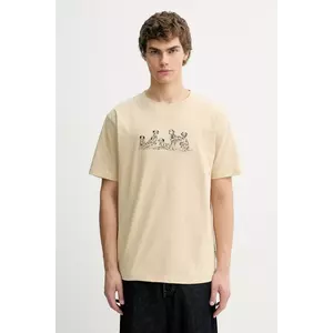 Kaotiko tricou din bumbac culoarea bej, cu imprimeu, AR054-01-G002 imagine