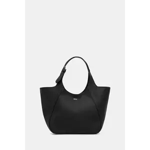 BOSS poșetă de piele culoarea negru, 50552117 imagine