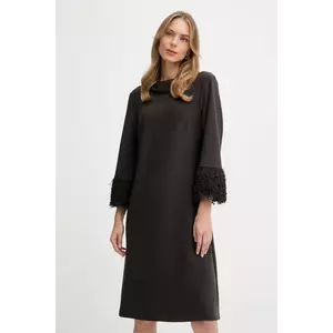 Joseph Ribkoff rochie culoarea maro, midi, drept, 253054F25 imagine