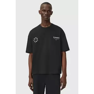 AllSaints tricou din bumbac culoarea negru, cu imprimeu, M042PD imagine