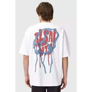 AllSaints tricou din bumbac culoarea alb, cu imprimeu, M035PD imagine