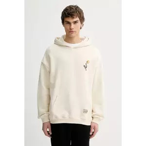 Kaotiko hanorac de bumbac culoarea bej, cu glugă, cu imprimeu, AR026-01S-M002 imagine