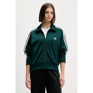 adidas Originals bluză Firebird Tt culoarea verde, cu imprimeu, JX1484 imagine