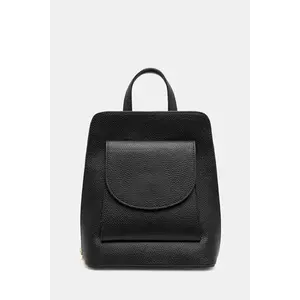 Answear.LAB ghiozdan de piele culoarea negru, mic, neted imagine