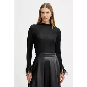 BOSS bluză culoarea negru, uni, 50548647 imagine