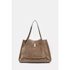 Pollini geantă de mână din piele întoarsă culoarea verde, PC4415PP0N QI1 imagine