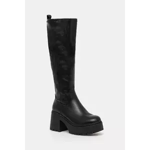 Buffalo cizme Mila Hi Boot culoarea negru, cu toc drept, 1220084-BLK imagine