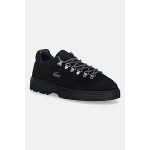 Lacoste sneakers din piele întoarsă Baseshot Winter Sneakers culoarea bleumarin, 50SMA0046 imagine