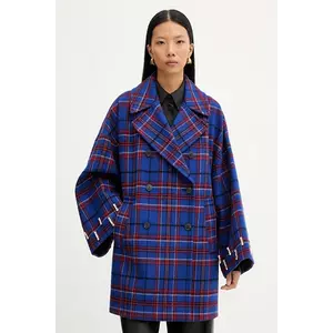 MAX&Co. haină cu lână culoarea bleumarin, 2526086015200 imagine