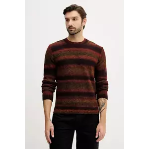 United Colors of Benetton pulover din amestec de lână culoarea bordo, 1HNNK10AT imagine