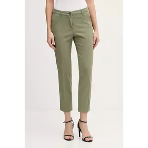 Sisley pantaloni culoarea bordo, fason tigareta, medium waist, 48M855BK7 imagine