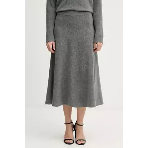 United Colors of Benetton fustă cu lână culoarea gri, midi, evazați, 1444D002B imagine