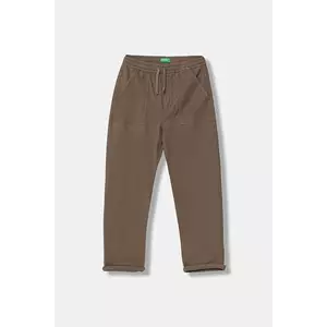 United Colors of Benetton pantaloni copii culoarea maro, uni, 47K0CF03T imagine
