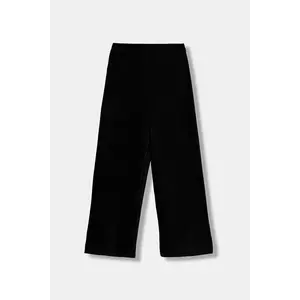 United Colors of Benetton pantaloni de trening din velur pentru copii culoarea negru, uni, 4DZBCF02Q imagine