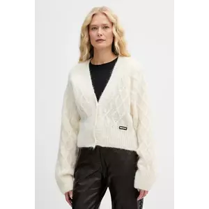 Rotate cardigan din amestec de lână culoarea bej, 1154592344 imagine