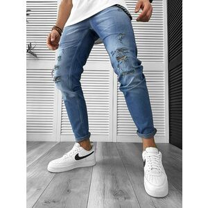 Blugi barbati conici albastri 2672 M3-4.1 imagine