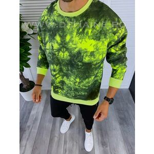 Bluza barbati oversize imprimeu verde K361 P19-3.1 imagine
