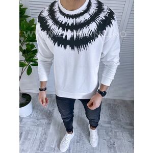 Bluza barbati alba oversize CU MIC DEFECT DEF337 P19-4.1 imagine