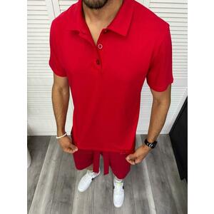 Trening barbati rosu pantaloni + tricou 13295 D2-2.4 imagine