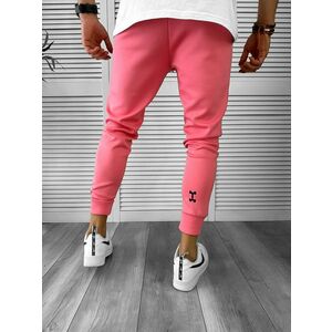 Pantaloni de trening roz silon conici 12379 D2-4.1 imagine