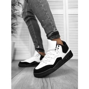 Adidasi barbati casual albi cu negru 5919 imagine