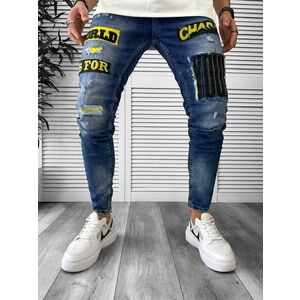 Blugi barbati conici albastri 062 h4-5 imagine