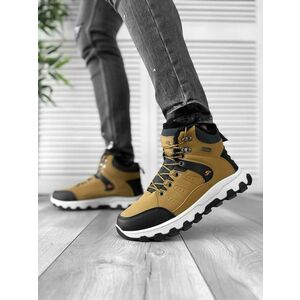 Bocanci barbati imblaniti mustar A75 T1-2 imagine