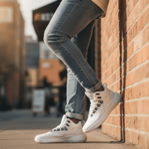 Adidasi barbati casual inalti albi AAA imagine