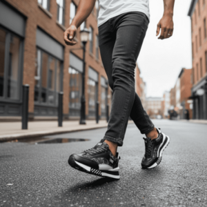 Adidasi barbati casual negri A103 N8-4 imagine