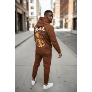 Trening barbati slim fit maro Pantaloni + Hanorac 13360 34-3.2 imagine