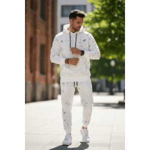 Trening barbati slim fit alb Pantaloni + Hanorac 13380 43-4.3 imagine