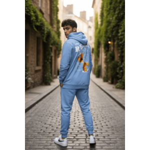 Trening barbati slim fit blue Pantaloni + Hanorac 13360 25-3.1 imagine