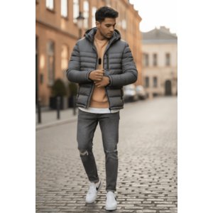 Geaca barbati gri 5208 imagine