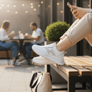 Adidasi dama casual albi cu roz 4603 N12-3 imagine