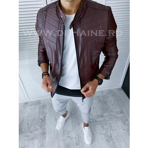 Geaca barbati grena piele ecologica cu mic defect DEF2832 67-4 imagine