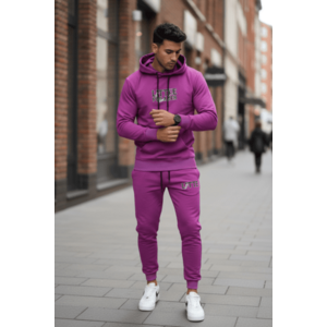 Trening barbati slim fit mov Pantaloni + Hanorac 13410 38-4 imagine