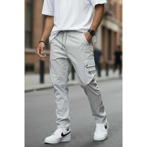 Pantaloni de trening cargo gri conici Y142 19-4.2 imagine