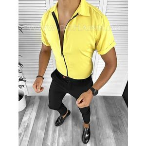Camasa barbati casual galbena slim fit B8411 P18-4.1 imagine