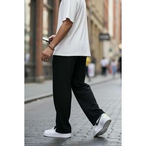 Pantaloni de trening cargo negri conici Y125 20-1 imagine