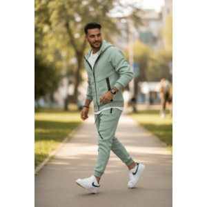 Trening barbati slim fit vernil Pantaloni + Hanorac vatuit 5057 78-2 imagine