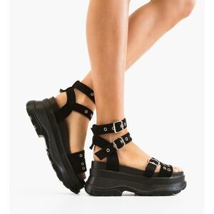 Sandale dama Kamizina Negre imagine